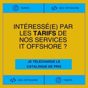 Télécharger catalogue de prix services développement web logiciel offshore